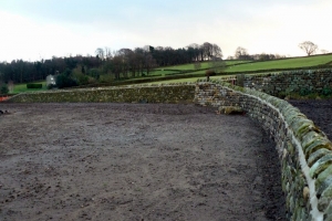 Dry Stone Boundary Wall - During
